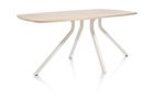 XOOON Arvada, Tisch 160 x 100 cm. - ovale - zentralem Fuß Nebbia - Beige, Braun - 2