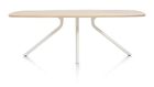 XOOON Arvada, Tisch 190 x 100 cm. - ovale - zentralem Fuß Nebbia - Beige, Braun - 1