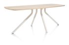 XOOON Arvada, Tisch 190 x 100 cm. - ovale - zentralem Fuß Nebbia - Beige, Braun - 2