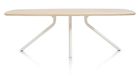 XOOON Arvada, Tisch 220 x 110 cm. - ovale - zentralem Fuß Nebbia - Beige, Braun - 1