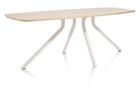 XOOON Arvada, Tisch 220 x 110 cm. - ovale - zentralem Fuß Nebbia - Beige, Braun - 2