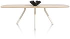 XOOON Arvada, Tisch 220 x 110 cm. - ovale - zentralem Fuß Nebbia - Beige, Braun - 3
