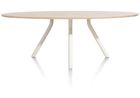 XOOON Arvada, Tisch 220 x 110 cm. - Ellipse - zentralem Fuß Nebbia - Beige, Braun - 2