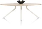 XOOON Arvada, Tisch 220 x 110 cm. - Ellipse - zentralem Fuß Nebbia - Beige, Braun - 3