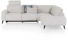 XOOON Carini, Ecksofa 2,5 Sitzer Armlehne links elektrisch + Ottomane rechts - Vada Ivory -  - 1