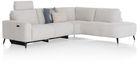 XOOON Carini, Ecksofa 2,5 Sitzer Armlehne links elektrisch + Ottomane rechts - Vada Ivory -  - 2