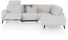 XOOON Carini, Ecksofa 2,5 Sitzer Armlehne links elektrisch + Ottomane rechts - Vada Ivory -  - 3