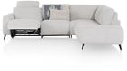 XOOON Carini, Ecksofa 2,5 Sitzer Armlehne links elektrisch + Ottomane rechts - Vada Ivory -  - 5