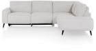 XOOON Carini, Ecksofa 2,5 Sitzer Armlehne links elektrisch + Ottomane rechts - Vada Ivory -  - 7