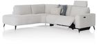 XOOON Carini, Ecksofa 2,5 Sitzer Armlehne rechts elektrisch + Ottomane links - Vada Ivory -  - 2