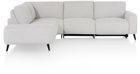XOOON Carini, Ecksofa 2,5 Sitzer Armlehne rechts elektrisch + Ottomane links - Vada Ivory -  - 7