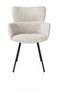 XOOON Sage, Armlehnstuhl 4-Fußen rough off black - Stoff Luton - Creme - 1