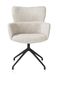 XOOON Sage, Armlehnstuhl drehbar - rough off black - Stoff Luton - Creme - 1