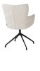 XOOON Sage, Armlehnstuhl drehbar - rough off black - Stoff Luton - Creme - 3
