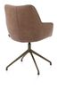 XOOON Mats, Armlehnstuhl - Aluminium Gestell steelbrown - drehbar - Kombi Pala cognac + Luton kupfer - Braun, Orange - 3