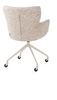 XOOON Sage, Armlehnstuhl + Rollen - Aluminium Gestell creme - Stoff Luton - Kupfer - 3