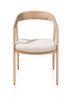 XOOON Dante, Armlehnstuhl - Eiche naturell mit Sitz in Stoff Cloudy - Beige - 1