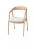 XOOON Dante, Armlehnstuhl - Eiche naturell mit Sitz in Stoff Cloudy - Beige - 2