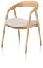 XOOON Dante, Armlehnstuhl - Eiche naturell mit Sitz in Stoff Cloudy beige - Beige - 2