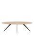 XOOON Arvada, Esstisch 250 x 110 cm, Ellipse, 4 Beine - Beige, Weiß, Gelb - 1
