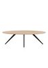 XOOON Arvada, Esstisch 250 x 110 cm, Ellipse, 4 Beine - Beige, Weiß, Gelb - 1