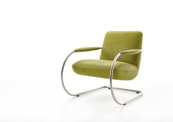 Koinor Sessel mit grünem Lederbezug