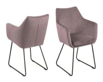 Zwei bequeme Actona Polsterstühle mit Metallbeinen