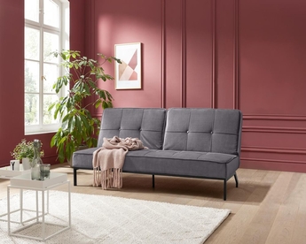 Graues Actona Funktionssofa mit Metallbeinen