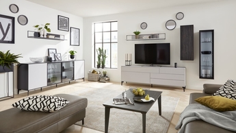 Interliving Wohnzimmermöbel bei Möbel Turflon Interliving Wohnzimmermoebel in Schwarz und Weiß modern