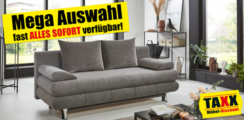 Günstiges graues Sofa - Sofort verfügbare Discount Möbel direkt zum Mitnehmen