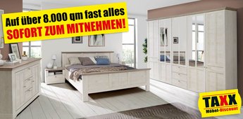 Helles Schlafzimmer aus Möbel Discount Sortiment - Möbel sofort zum Mitnehmen oder online bestellen