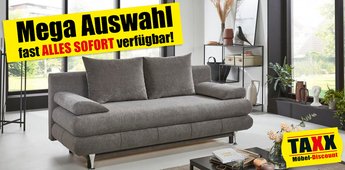 Günstiges graues Sofa - Sofort verfügbare Discount Möbel direkt zum Mitnehmen